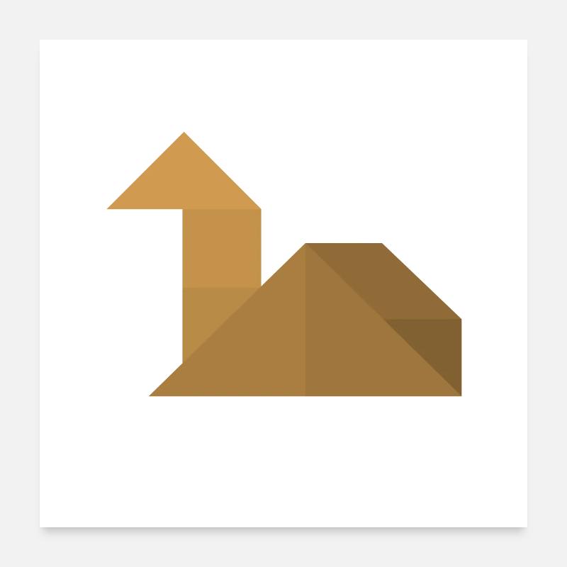 Chameau - Tangram Poster 60 x 60 cm