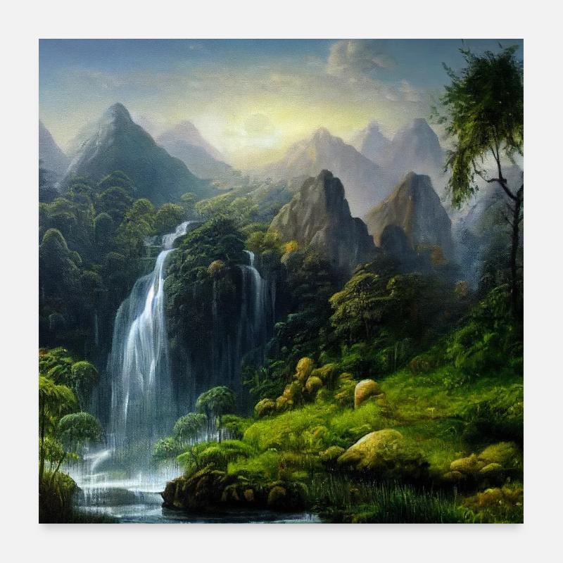 Landschaft Poster 60x60 cm