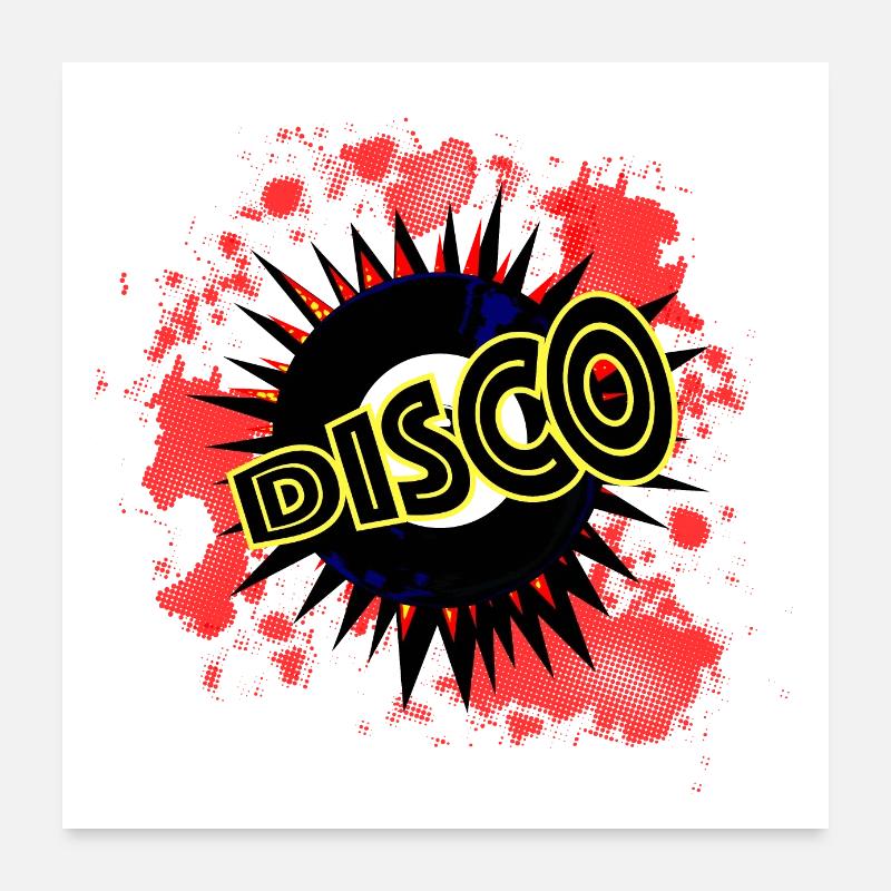Disco 45 RPM Rekordexplosion Poster 60x60 cm