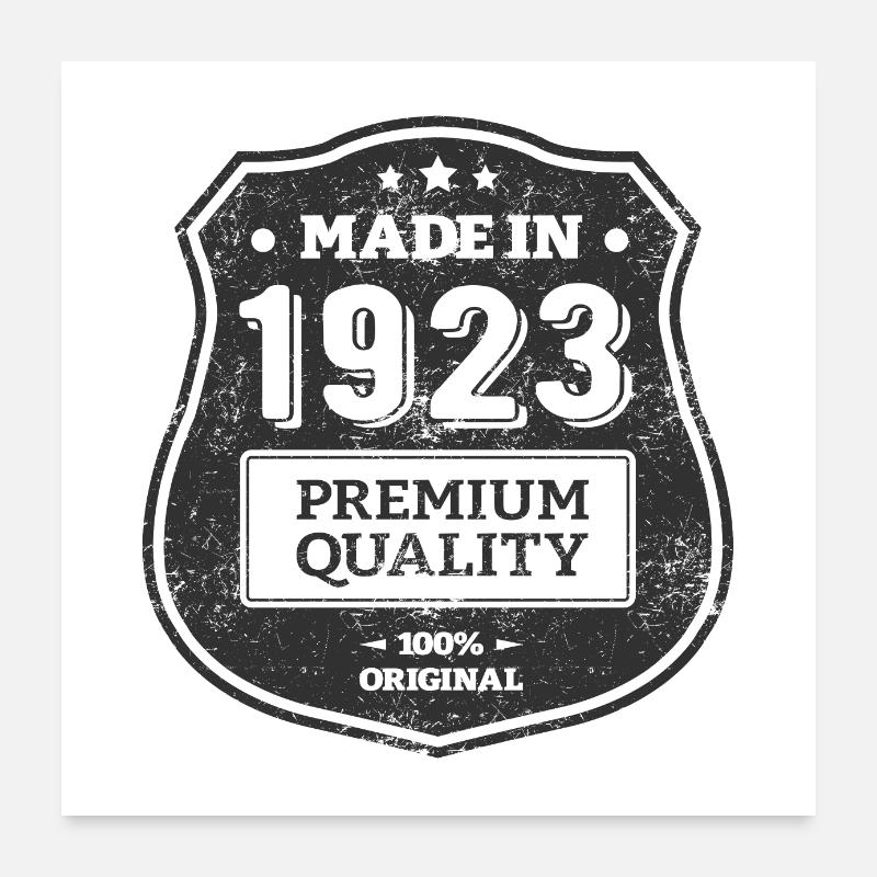 MADE IN 1923 Poster 24" x 24" (60x60 cm)