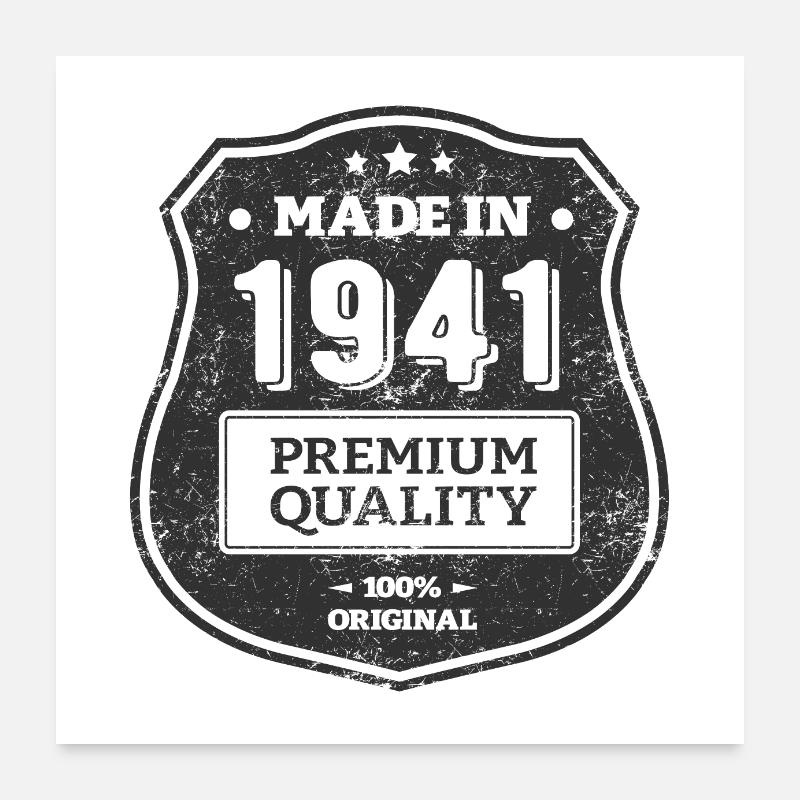 MADE IN 1941 Poster 60 x 60 cm