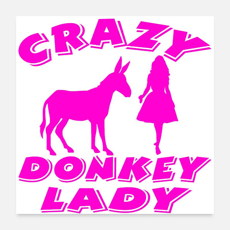 Donkey - Poster 24" x 24" (60x60 cm) - white