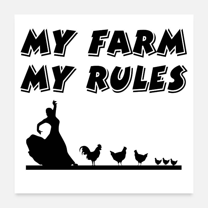 Farm Poster 24" x 24" (60x60 cm)