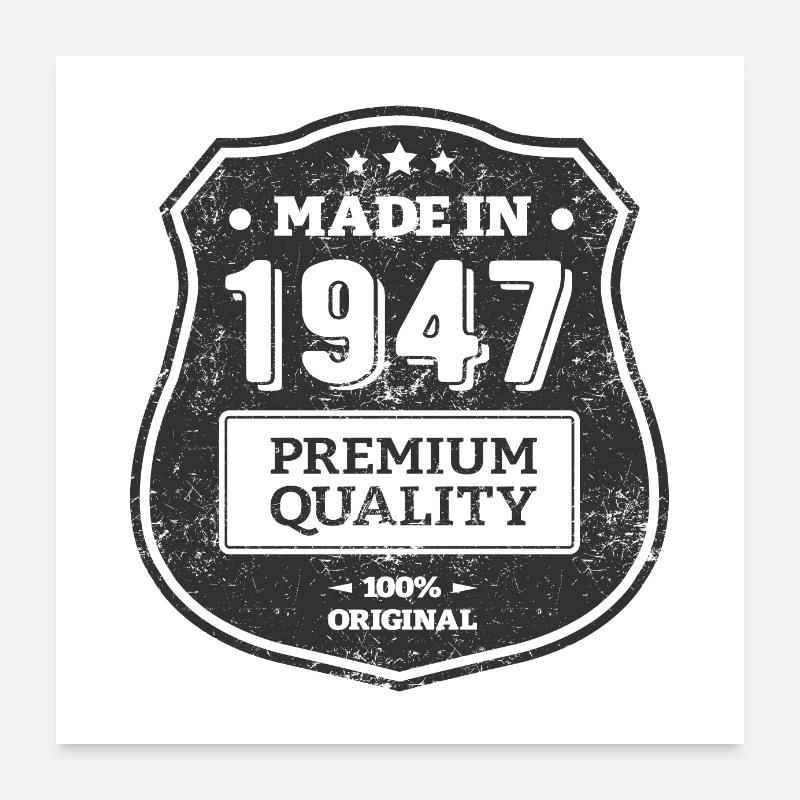MADE IN 1947 Poster 60 x 60 cm