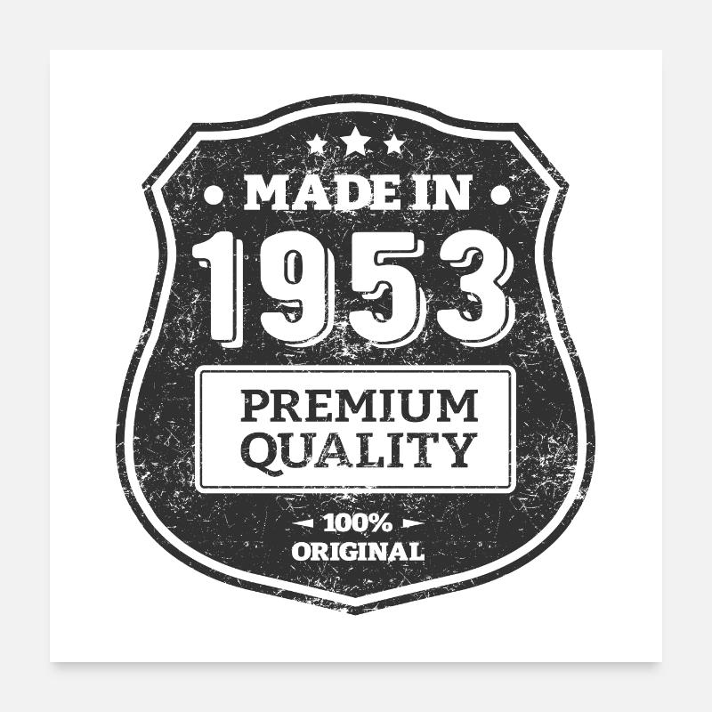 MADE IN 1953 Poster 24" x 24" (60x60 cm)