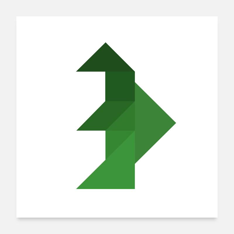 Dinosaurs - Tangram Poster 24" x 24" (60x60 cm)