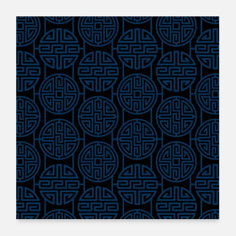 Chinesisches Muster Poster 60x60 cm