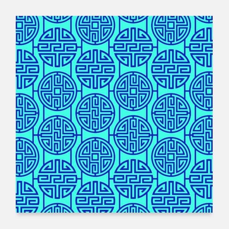 Chinesisches Muster Poster 60x60 cm