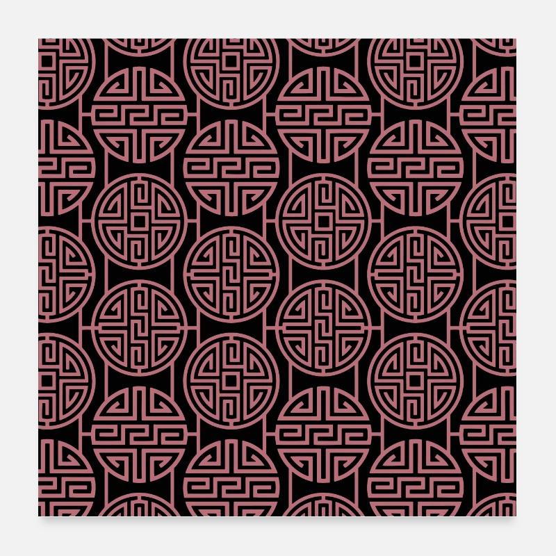 Chinesisches Muster Poster 60x60 cm