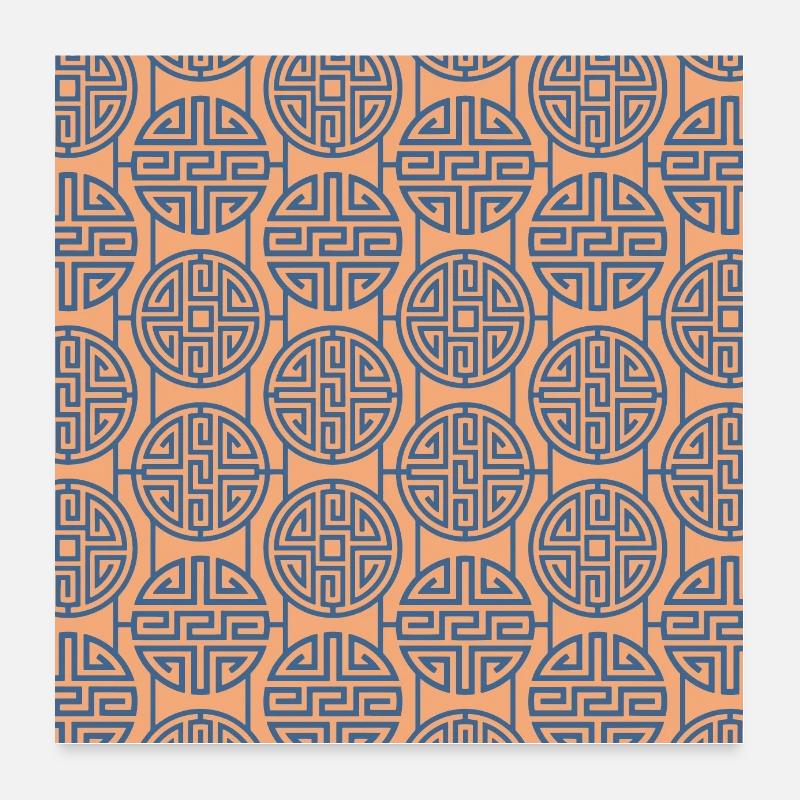 Chinesisches Muster Poster 60x60 cm