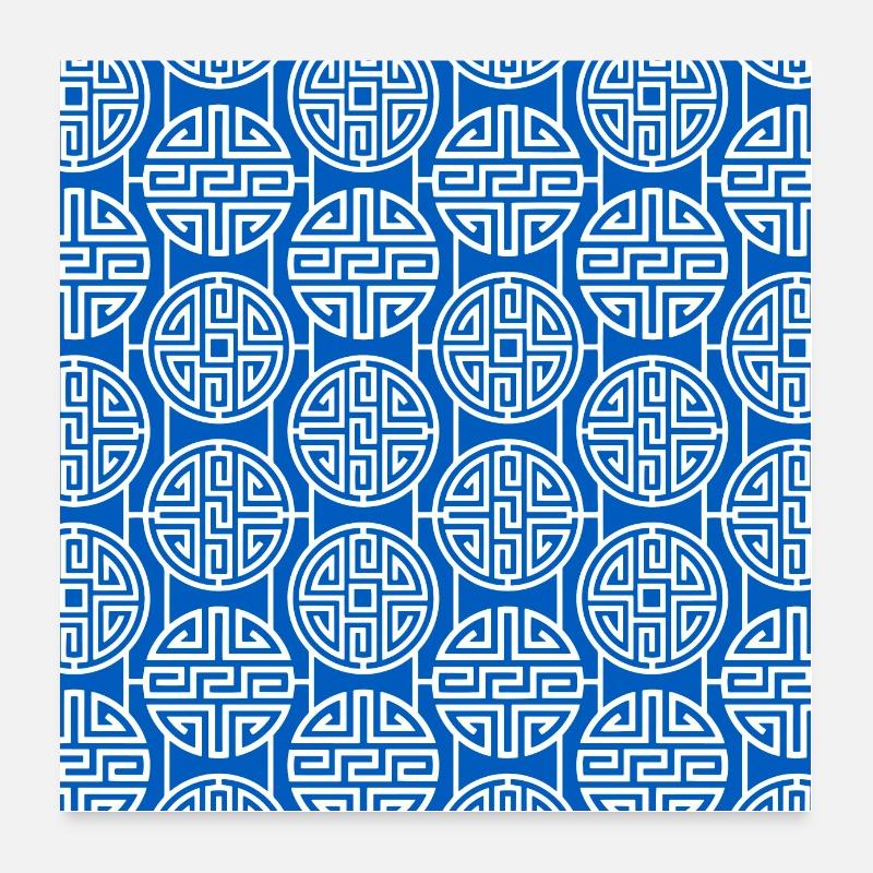 Chinesisches Muster Poster 60x60 cm