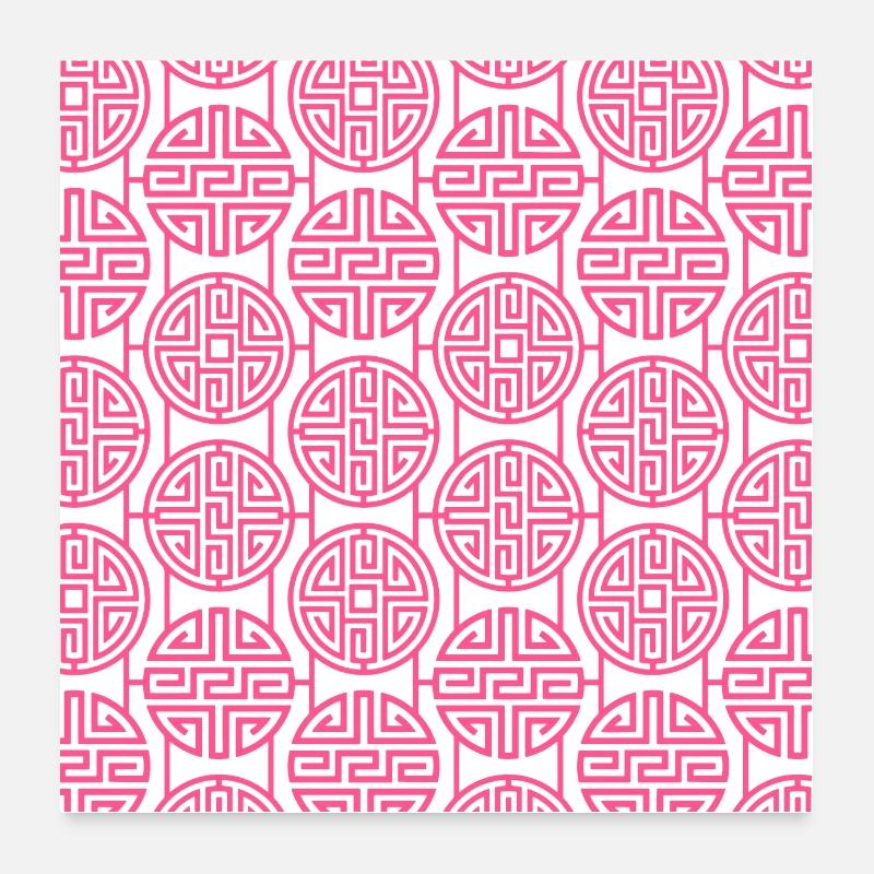 Chinesisches Muster Poster 60x60 cm