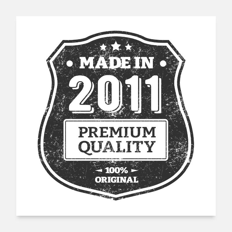 HERGESTELLT 2011 Poster 60x60 cm