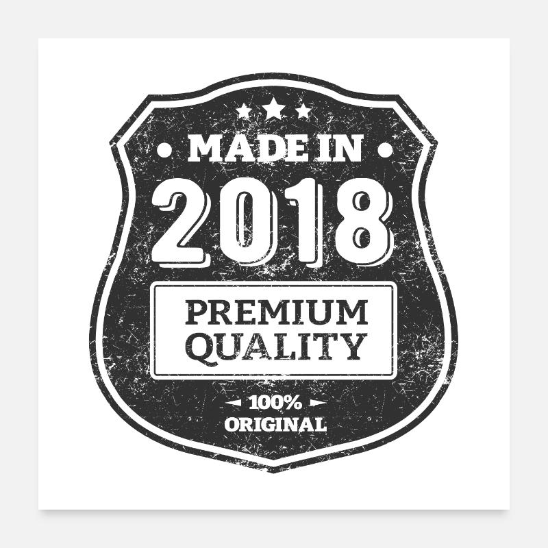 MADE IN 2018 Poster 24" x 24" (60x60 cm)