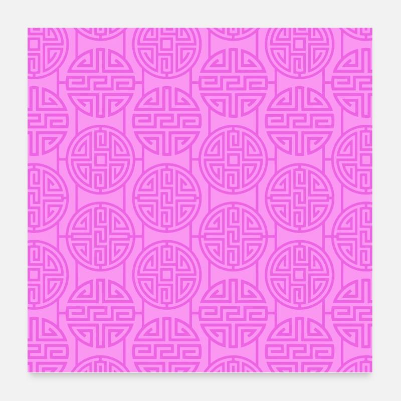 Chinesisches Muster Poster 60x60 cm