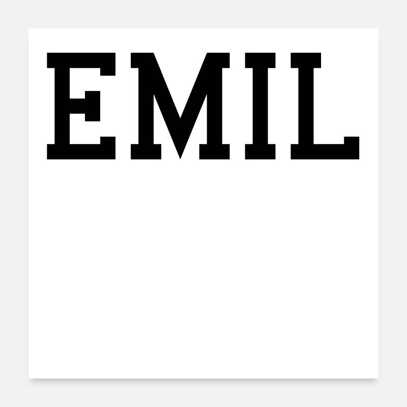 Emil - Poster 60 x 60 cm - blanc