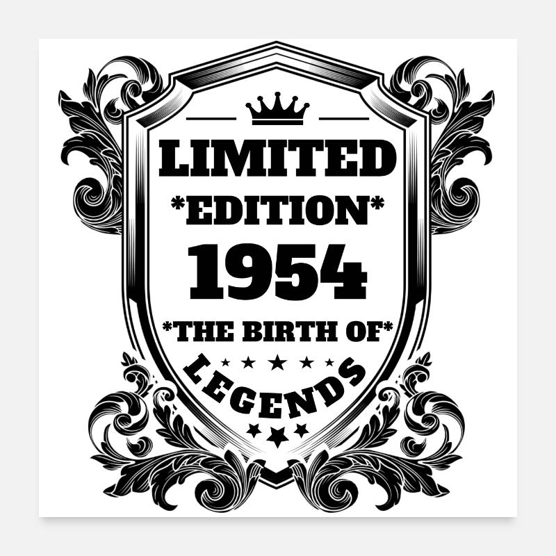 1954 Poster 24" x 24" (60x60 cm)