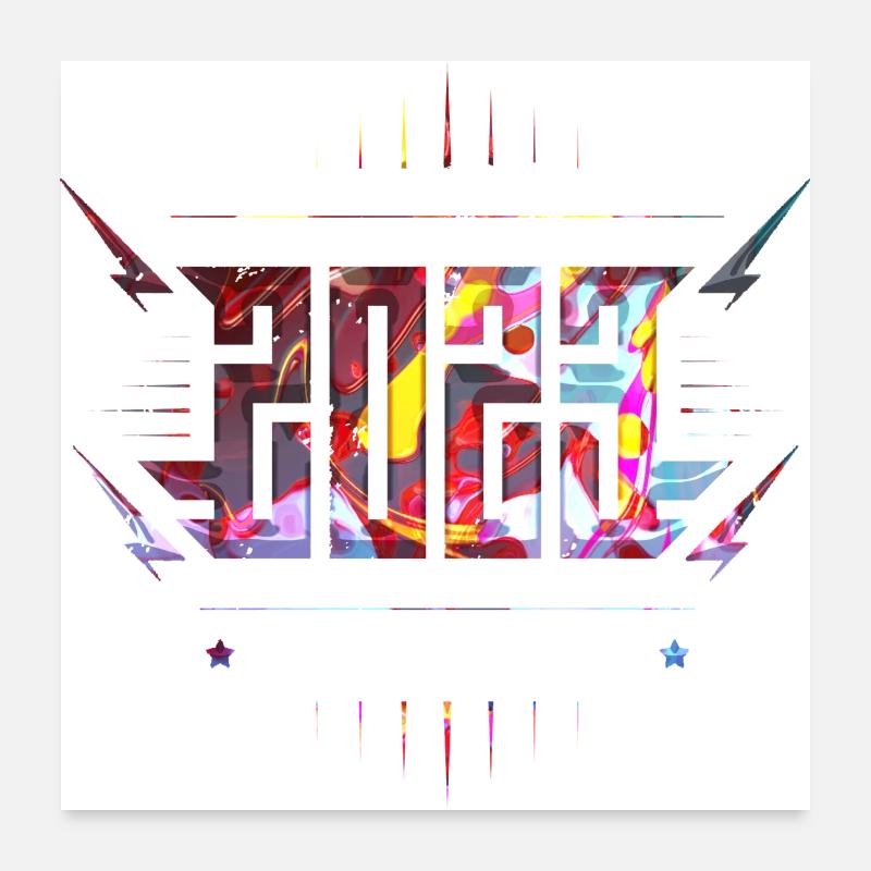 Graffiti Stil Splash Hip Hop Farben Maler 2023 Poster 60x60 cm