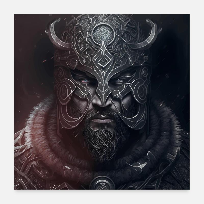 Dunkle Fantasie Wikinger Version 1 Poster 60x60 cm