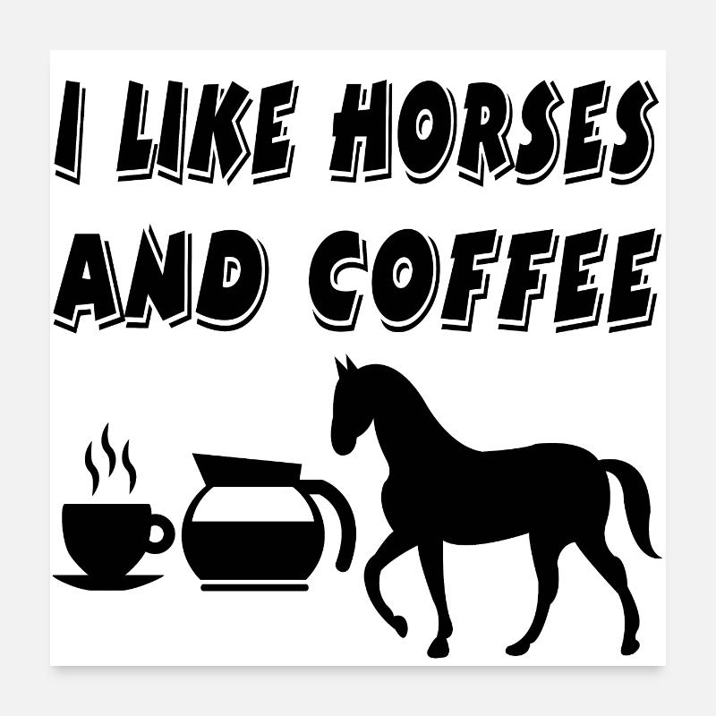 Chevaux Poster 60 x 60 cm