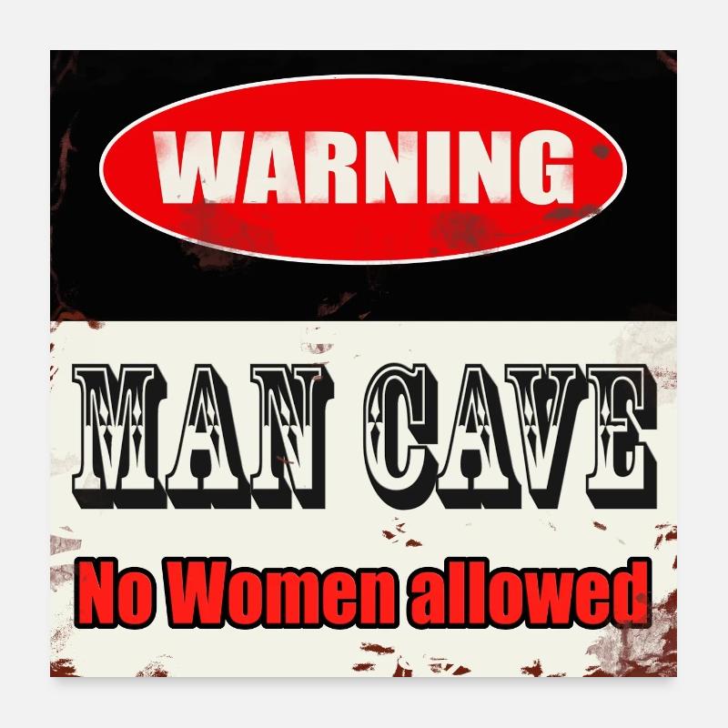 Man Cave Poster 24" x 24" (60x60 cm)