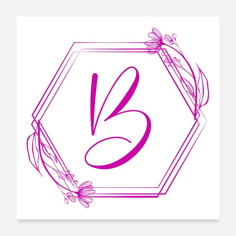 Buchstabe B Poster 60x60 cm