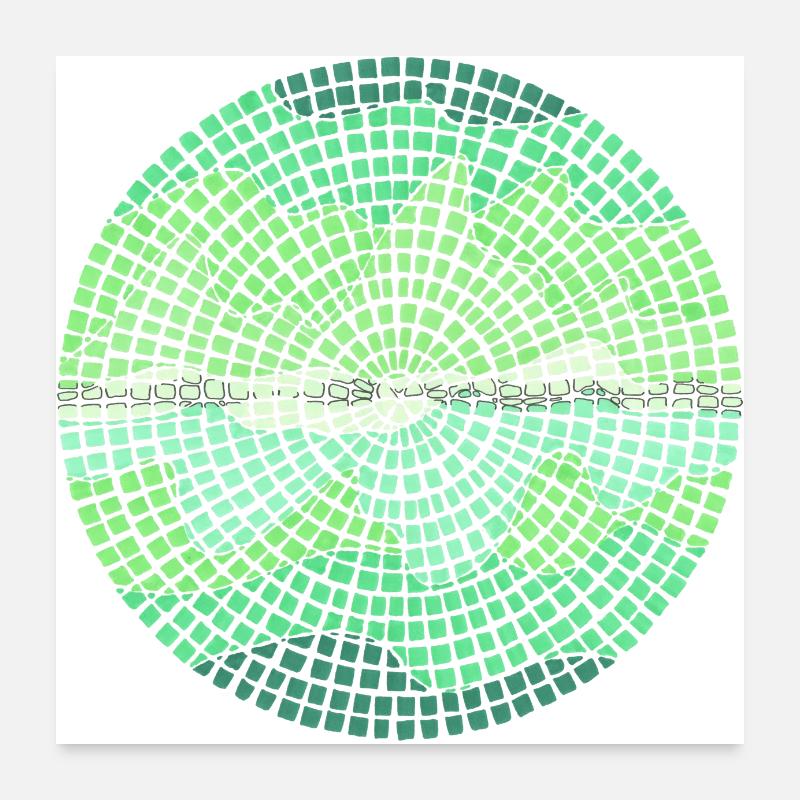 waves10 - Poster 60 x 60 cm - blanc