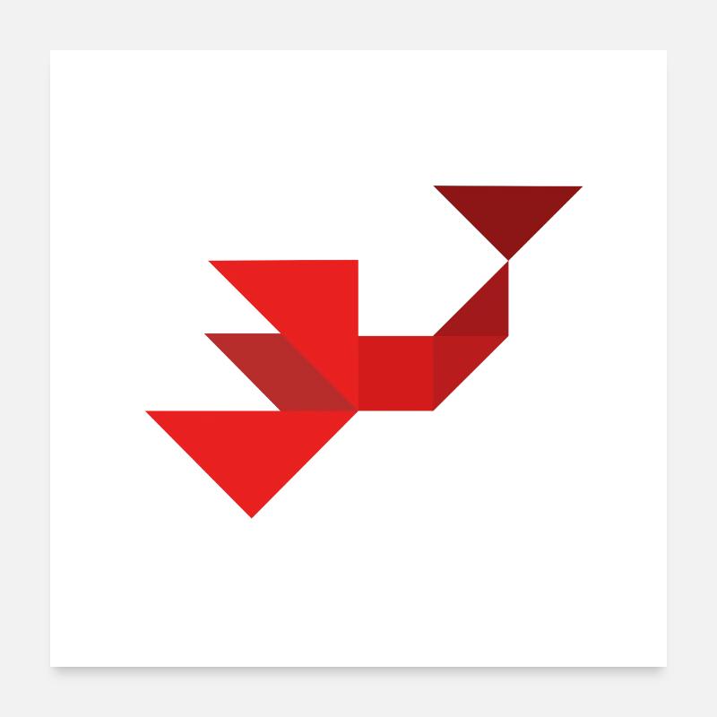 Homard - Tangram Poster 60 x 60 cm