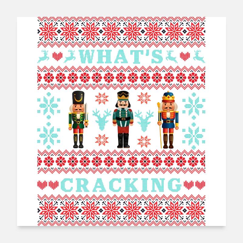 CHRISTMAS NUTCRACKERS Poster 24" x 24" (60x60 cm)