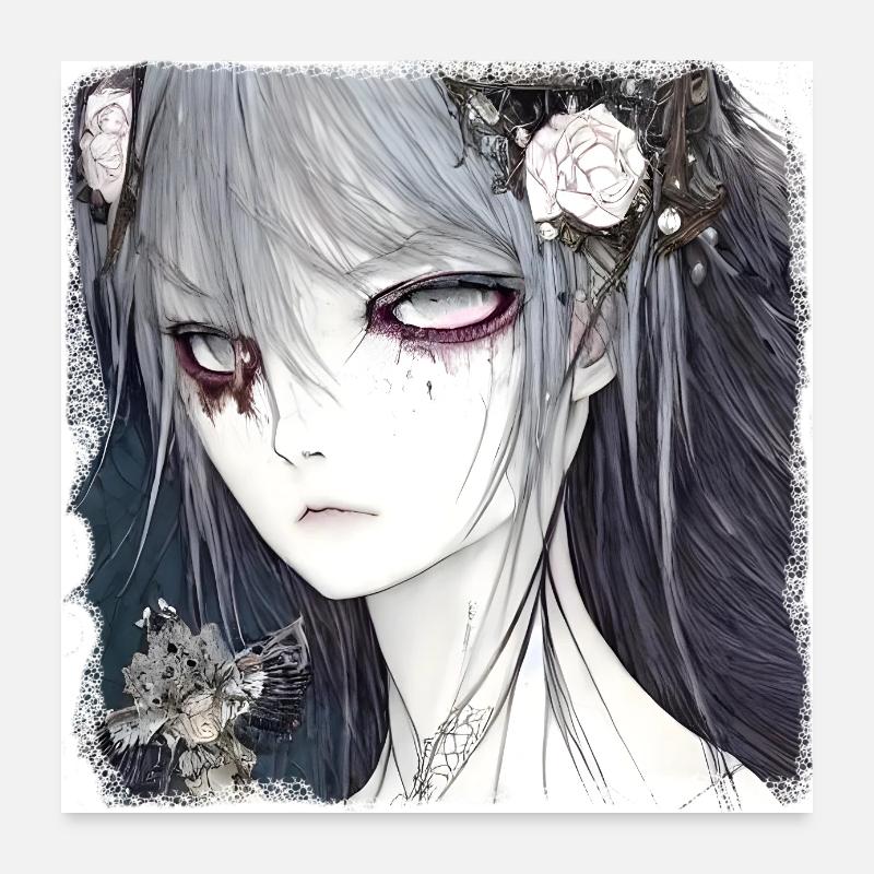 Déesse du désespoir - Poster 60 x 60 cm - blanc