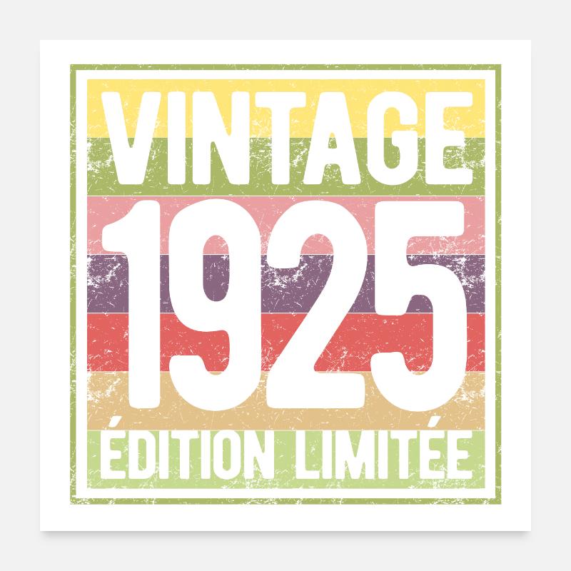 VINTAGE 1925 EDITION LIMITEE Poster 60 x 60 cm