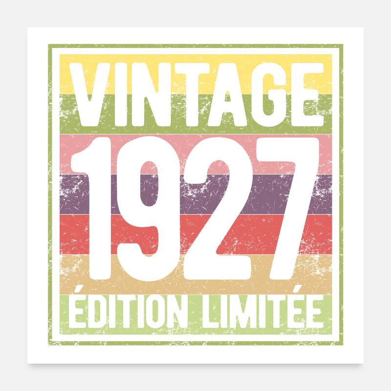 VINTAGE 1927 EDITION LIMITEE Poster 60 x 60 cm