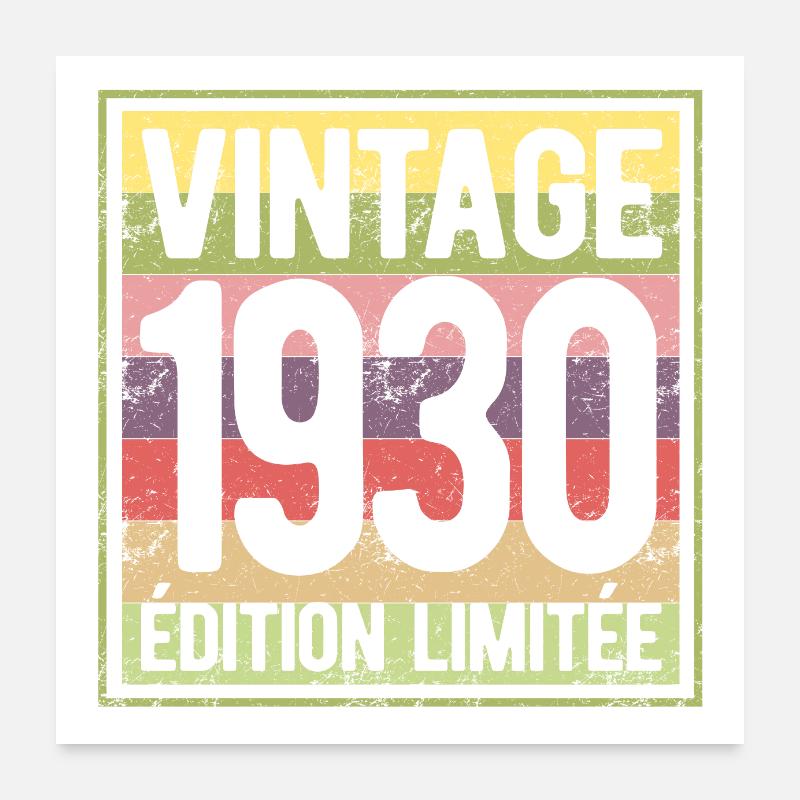 VINTAGE 1930 EDITION LIMITEE Poster 60 x 60 cm