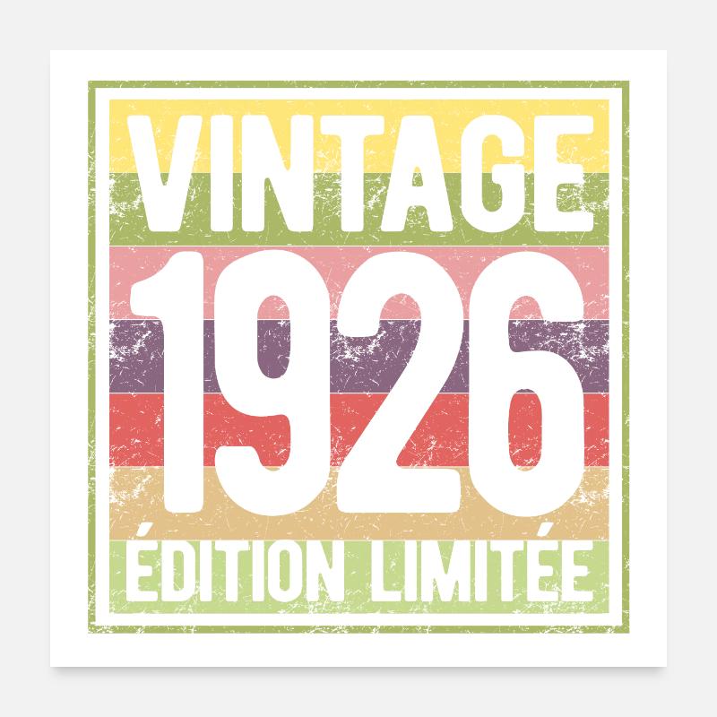 VINTAGE 1926 EDITION LIMITEE Poster 60 x 60 cm