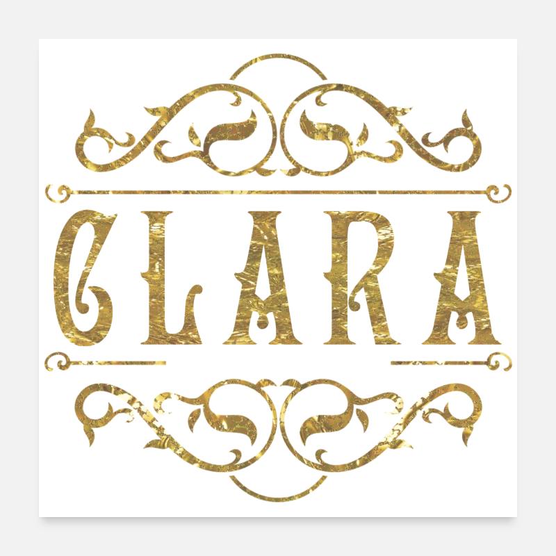 Clara gold Poster 60x60 cm