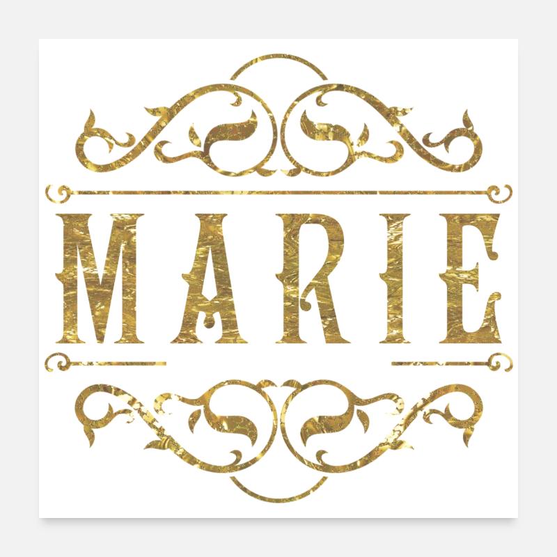 Marie gold Poster 60x60 cm