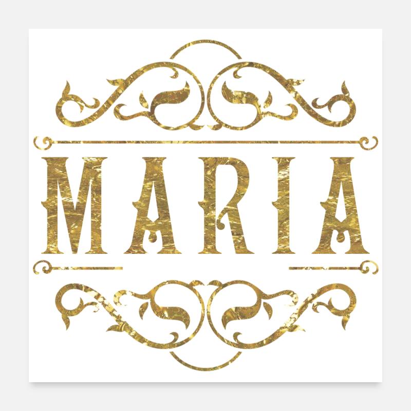 Maria gold Poster 24" x 24" (60x60 cm)
