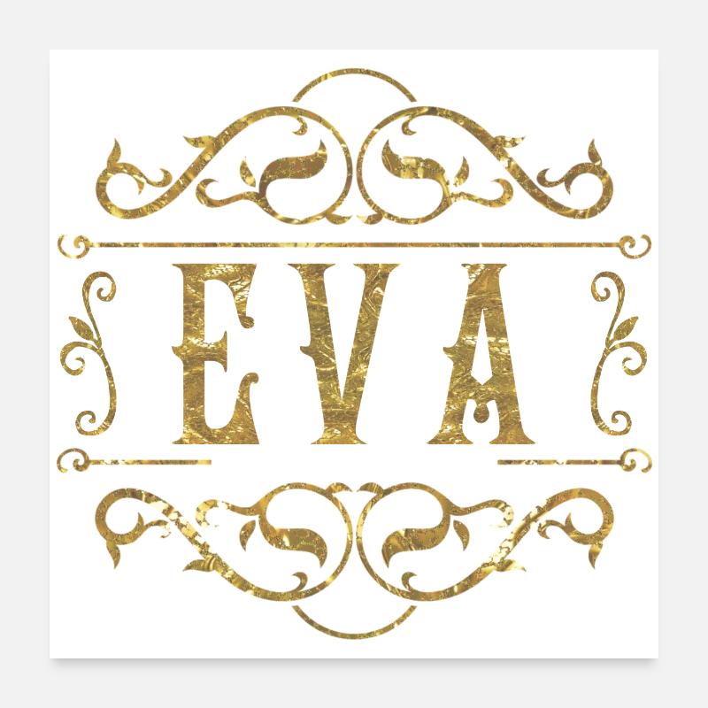 Eva gold Poster 24" x 24" (60x60 cm)