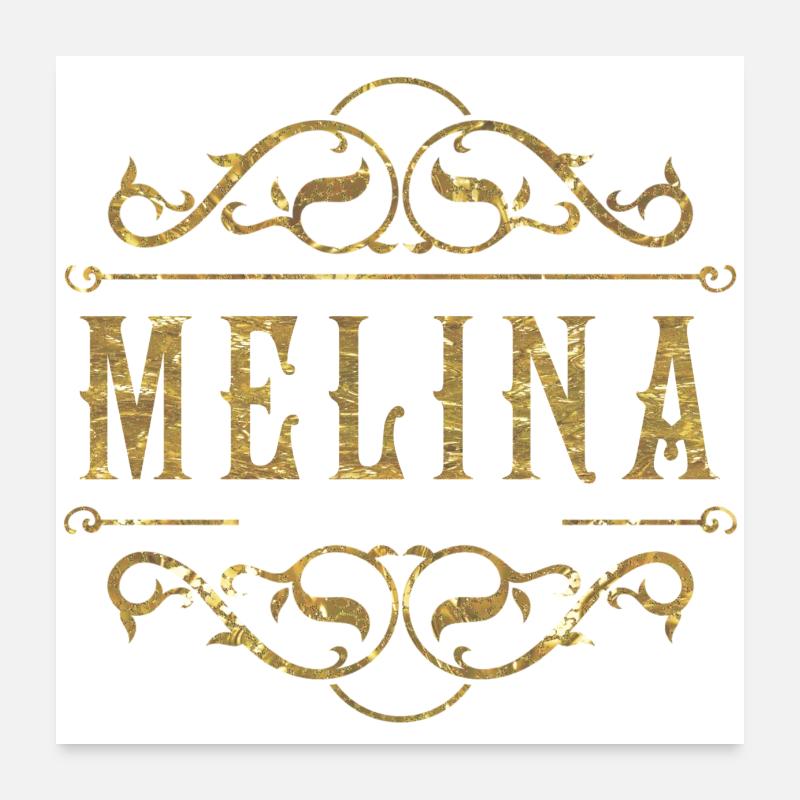 Melina gold Poster 60x60 cm