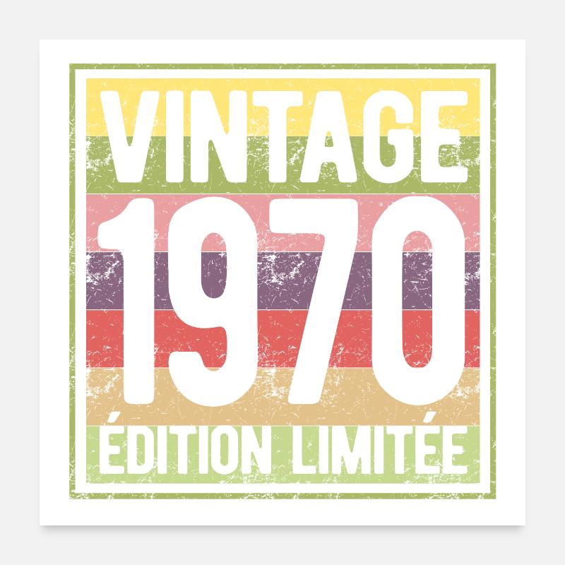 VINTAGE 1970 EDITION LIMITEE Poster 60 x 60 cm