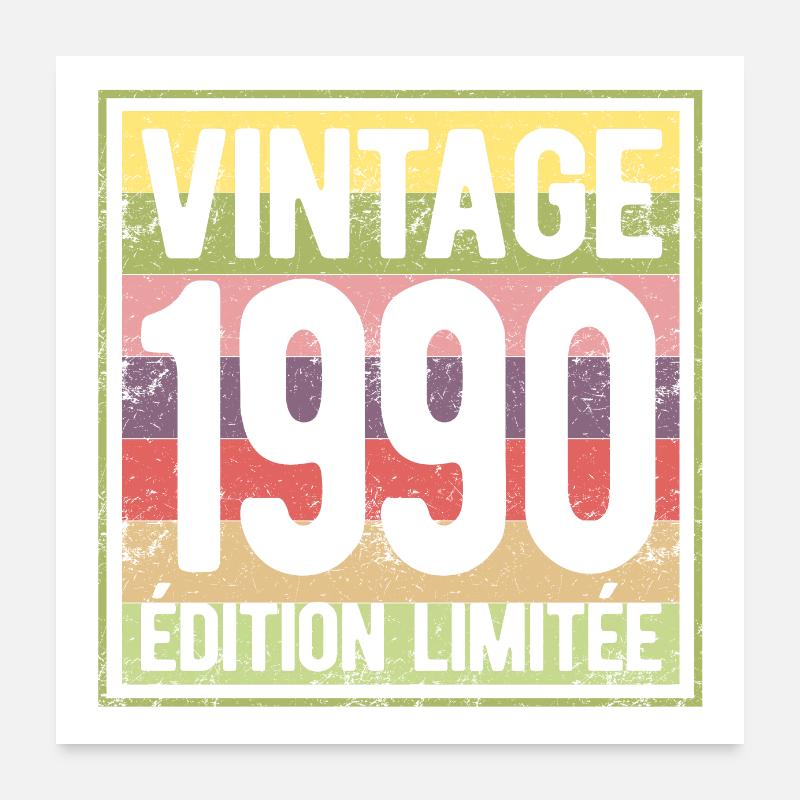 VINTAGE 1990 EDITION LIMITEE Poster 60 x 60 cm