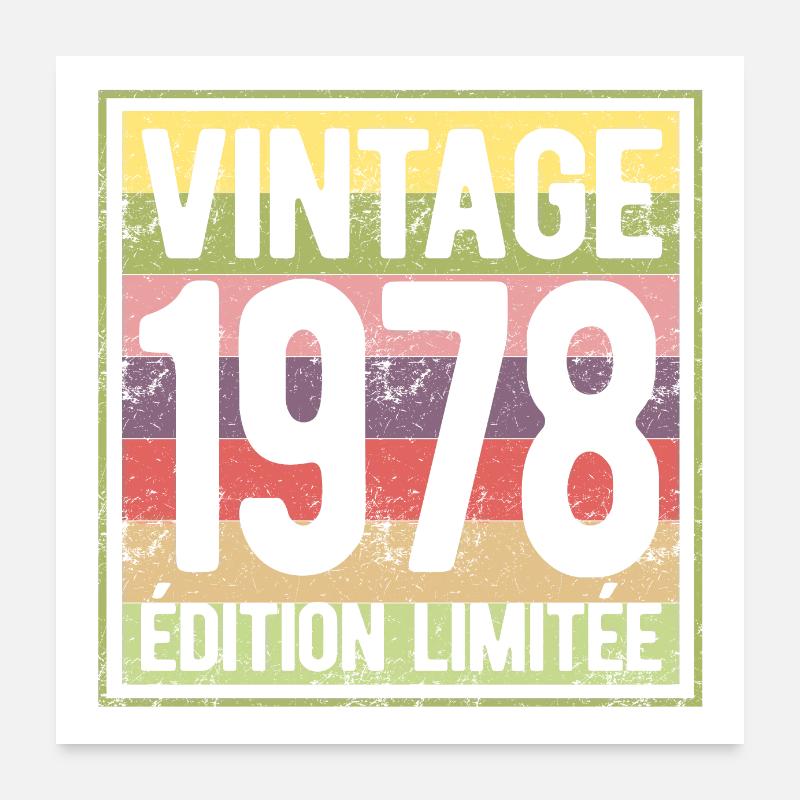 VINTAGE 1978 EDITION LIMITEE Poster 60 x 60 cm