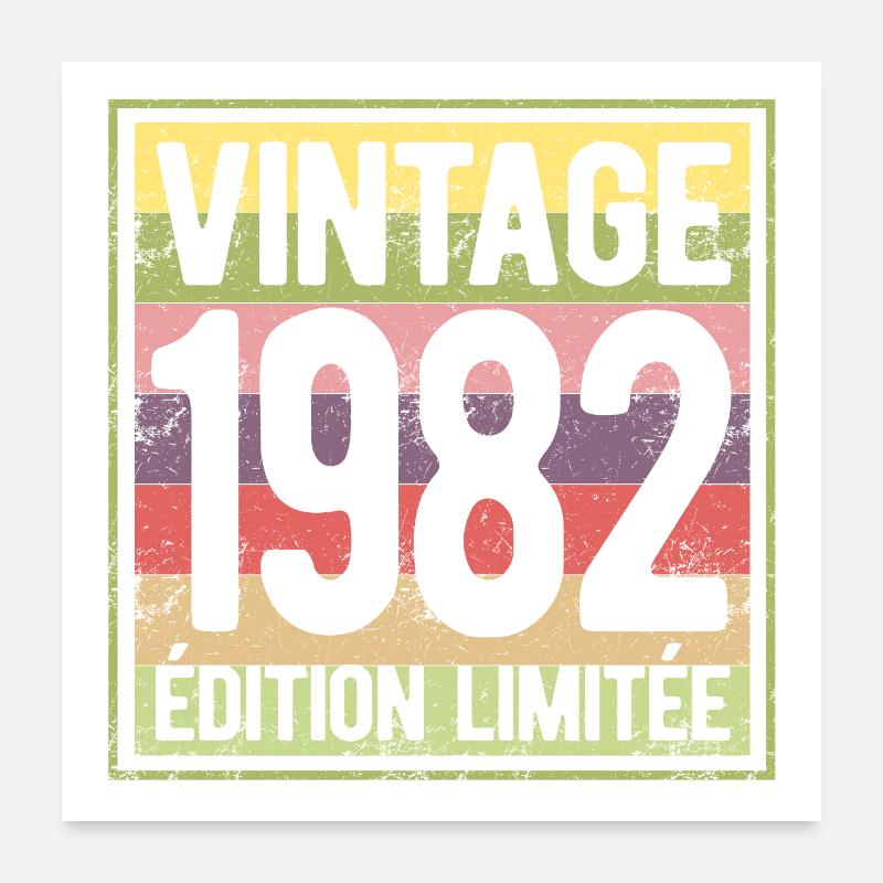 VINTAGE 1982 EDITION LIMITEE Poster 60 x 60 cm