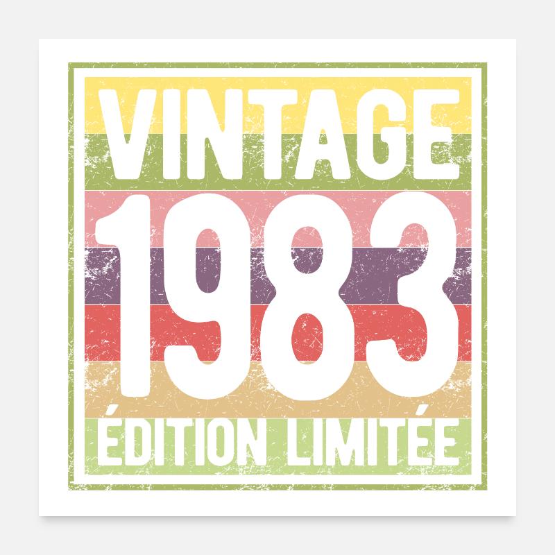 VINTAGE 1983 EDITION LIMITEE Poster 60 x 60 cm