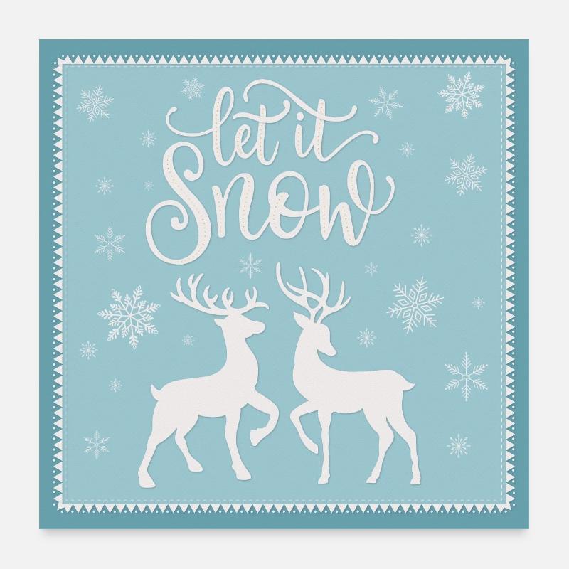 Affiche Let it Snow Poster 60 x 60 cm