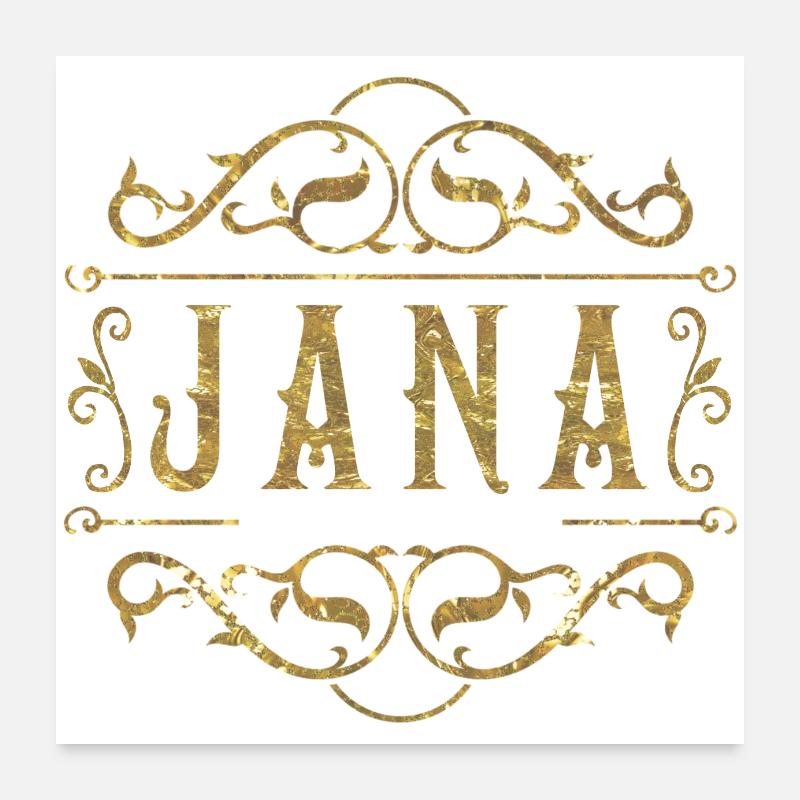 Jana goud Poster 60x60 cm