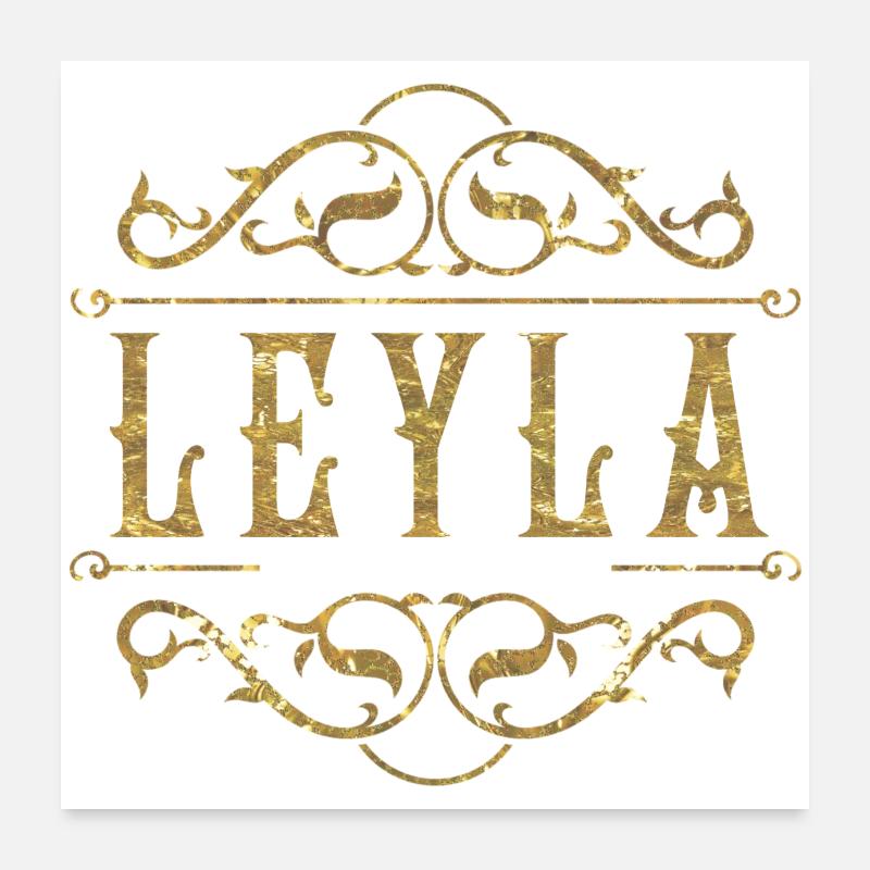 Leyla guld Poster 60x60 cm