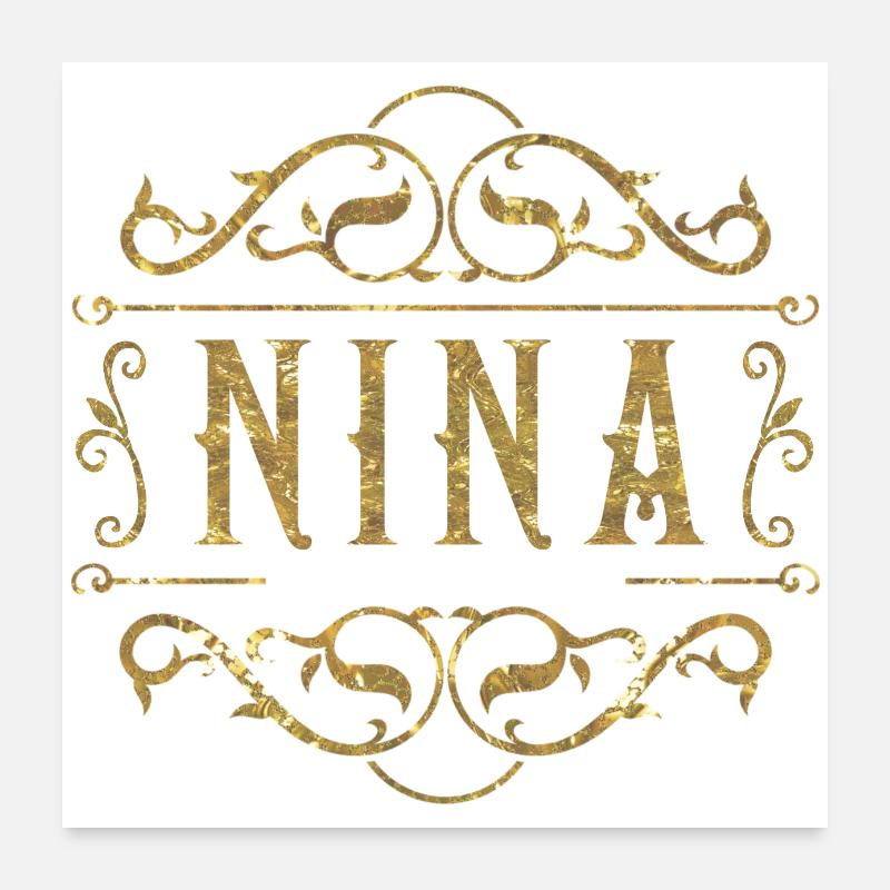 Nina gold Poster 24" x 24" (60x60 cm)