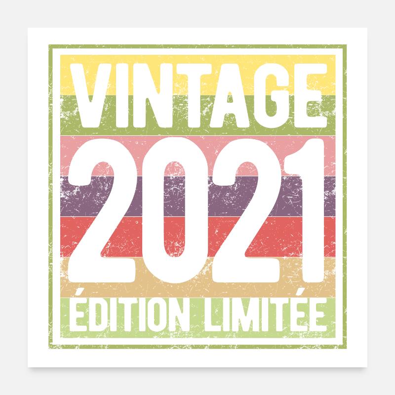 VINTAGE 2021 EDITION LIMITEE Poster 60 x 60 cm