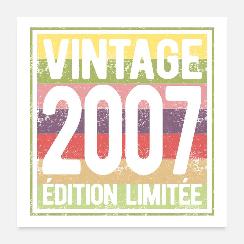 VINTAGE 2007 EDITION LIMITEE Poster 60 x 60 cm